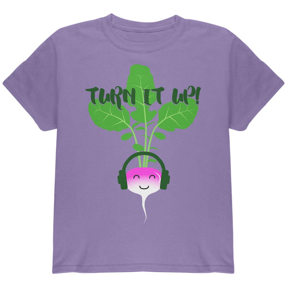 Vegetable Turn it Up Turnip Youth T Shirt Youth T-Shirts Old Glory LG Violet 