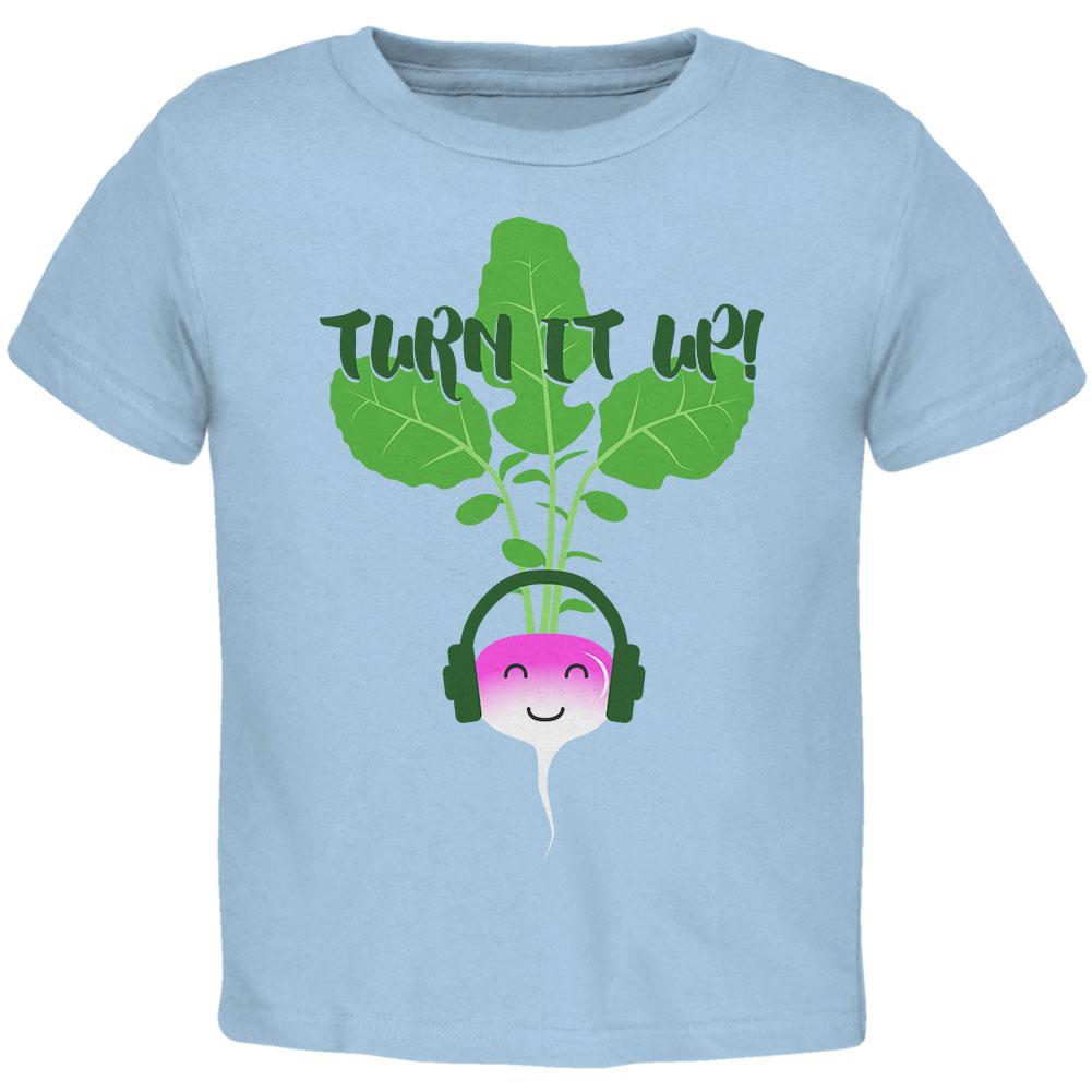 Vegetable Turn it Up Turnip Toddler T Shirt Toddler T-Shirts Old Glory 2T Light Blue 