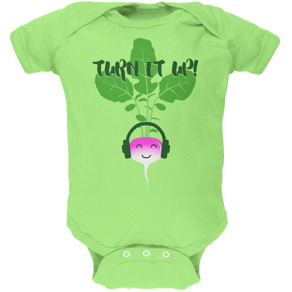 Vegetable Turn it Up Turnip Soft Baby One Piece Baby One Piece Old Glory 0-3M Key Lime 