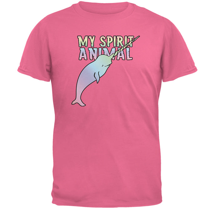 My Spirit Animal Narwhal Unicorn Of The Sea Pastel Mens T Shirt Men's T-Shirts Old Glory 2XL Azalea 