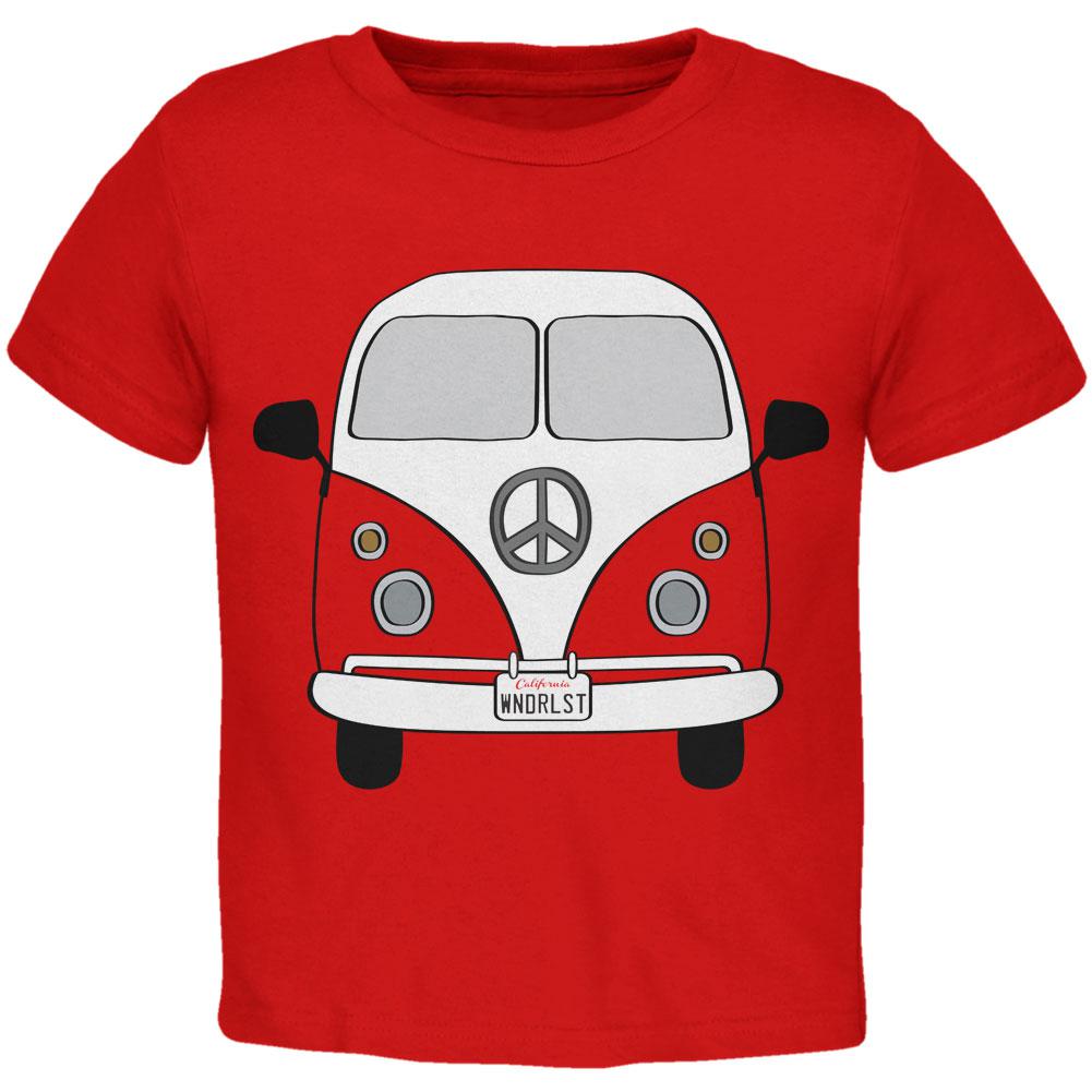 Halloween Travel Bus Costume Camper Wanderlust Toddler T Shirt Toddler T-Shirts Old Glory 2T Red 