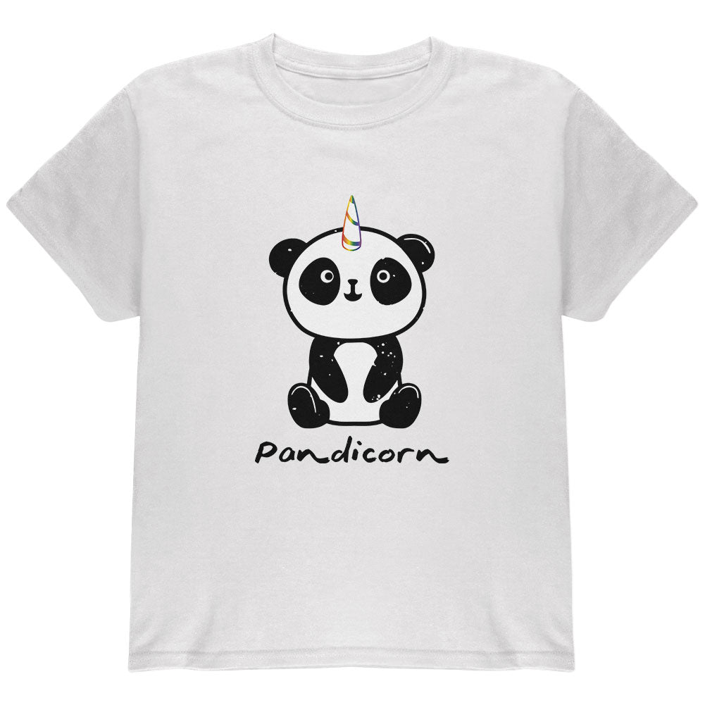 Pandicorn Panda Unicorn Youth T Shirt Youth T-Shirts Old Glory YLG White 