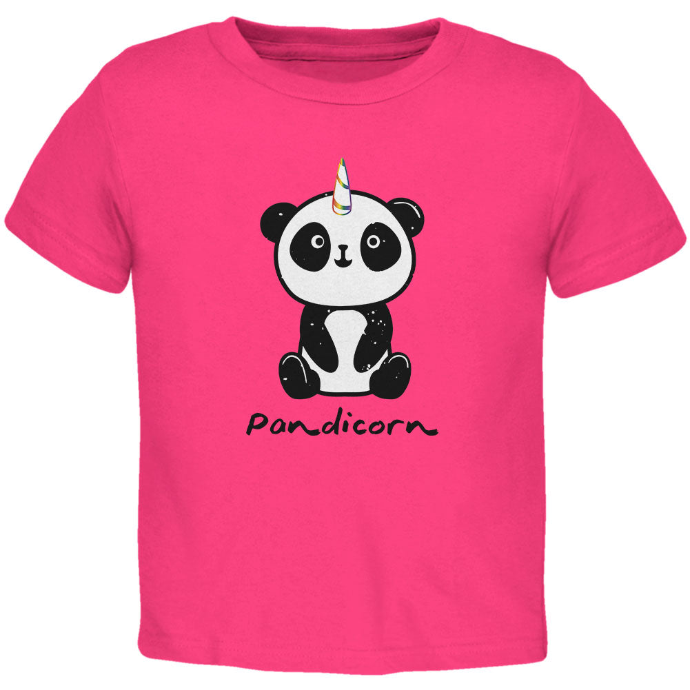 Pandicorn Panda Unicorn Toddler T Shirt Toddler T-Shirts Old Glory 2T Hot Pink 