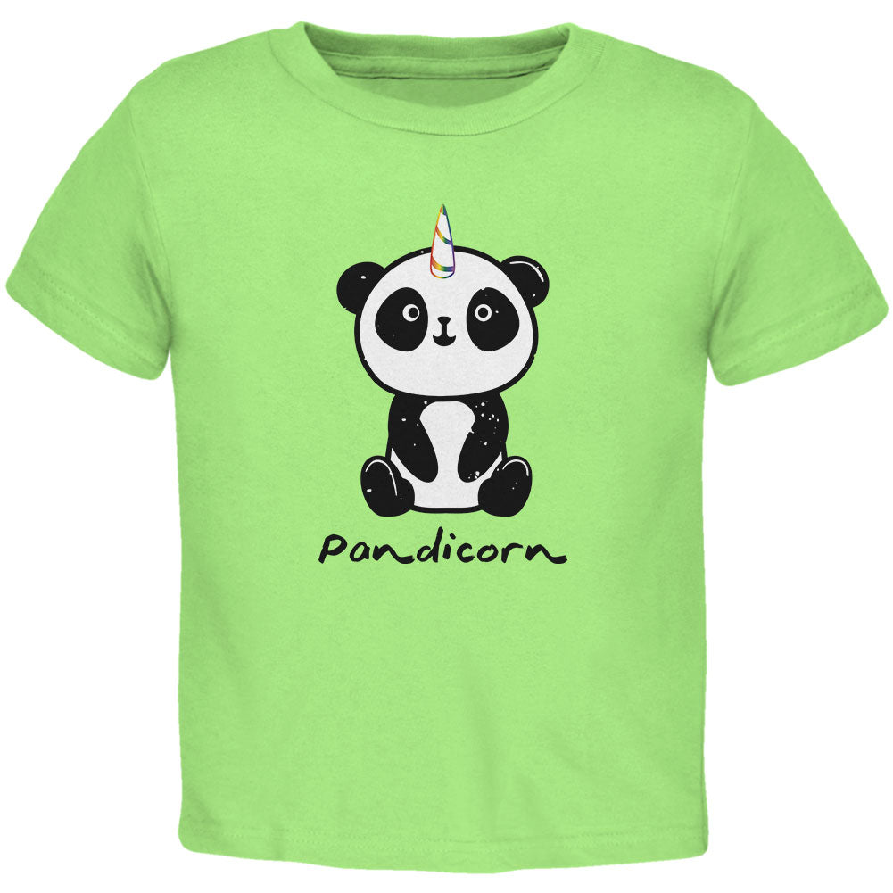 Pandicorn Panda Unicorn Toddler T Shirt Toddler T-Shirts Old Glory 2T Lime 