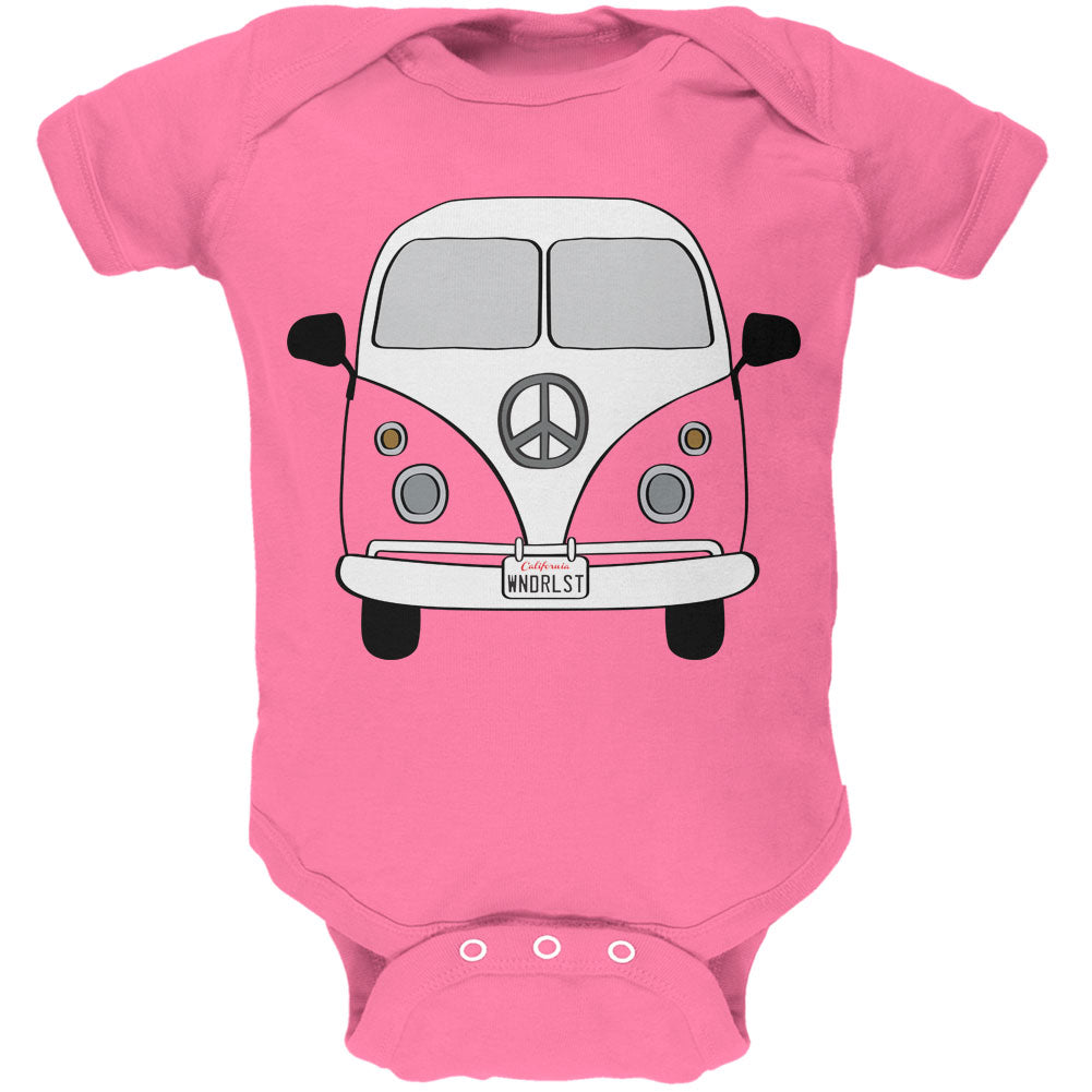 Halloween Travel Bus Costume Camper Wanderlust Soft Baby One Piece Baby One Piece Old Glory 12M Raspberry 