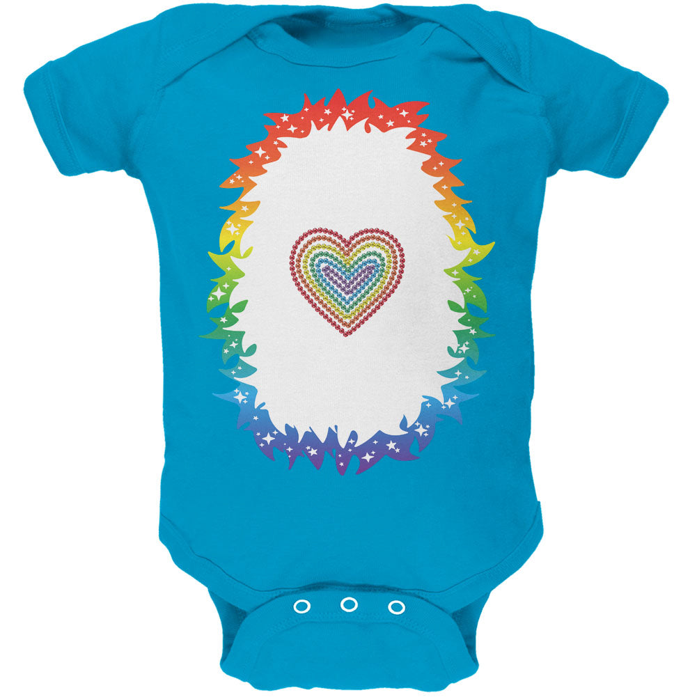 Halloween Rainbow Heart Unicorn Costume Pony Soft Baby One Piece Baby One Piece Old Glory 12M Turquoise 