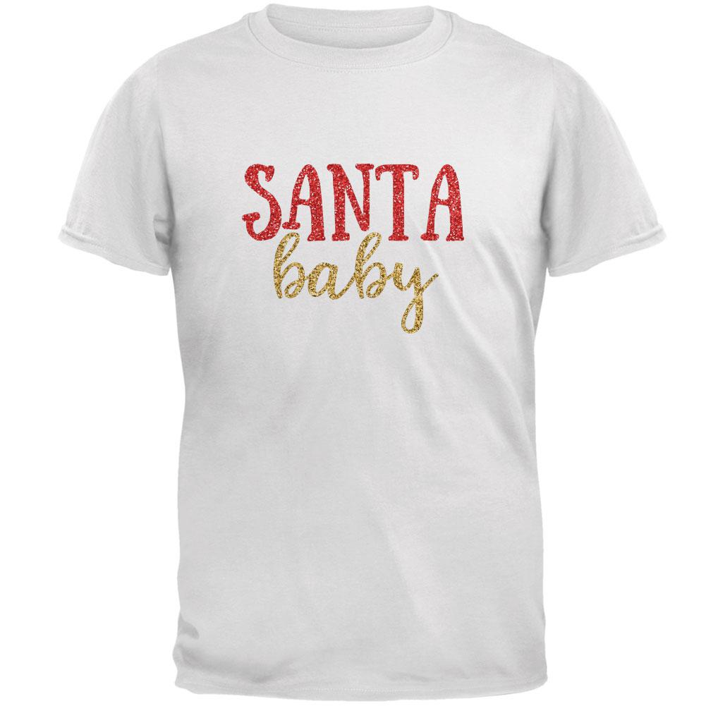 Christmas Santa Baby Mens T Shirt Men's T-Shirts Old Glory 2XL White 