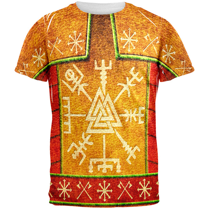 Vikings Ugly Christmas Sweater Armor Costume All Over Mens T Shirt Men's T-Shirts Old Glory 2XL Multicolored 