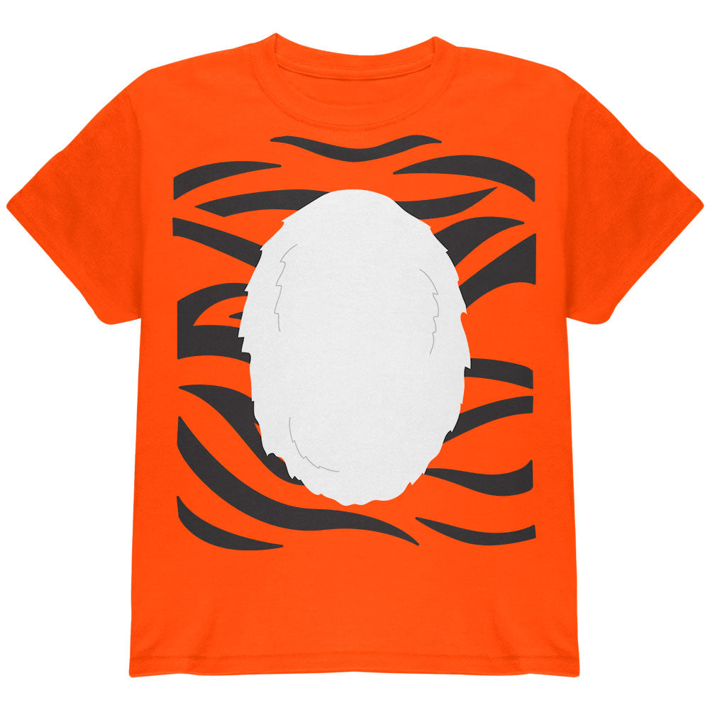 Halloween Tiger Costume Youth T Shirt Youth T-Shirts Old Glory YLG Orange 