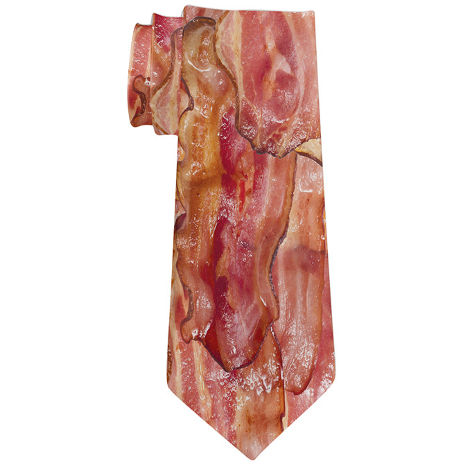 Crispy Bacon All Over Neck Tie Ties global OS Multi 