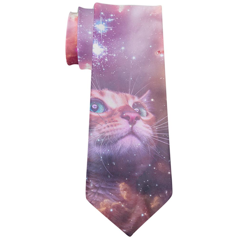 Galaxy Cat All Over Neck Tie Ties Old Glory OS Multi 