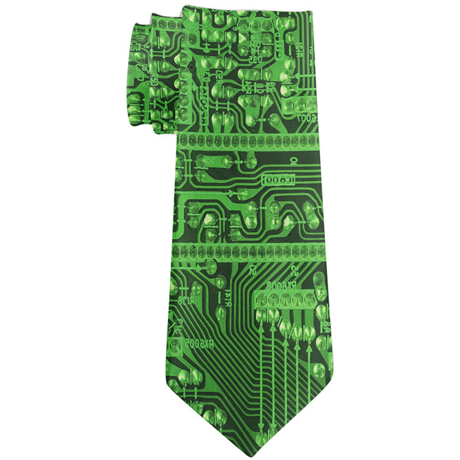 Computer Geek Circuit Board All Over Neck Tie Ties Old Glory OS Multicolored 