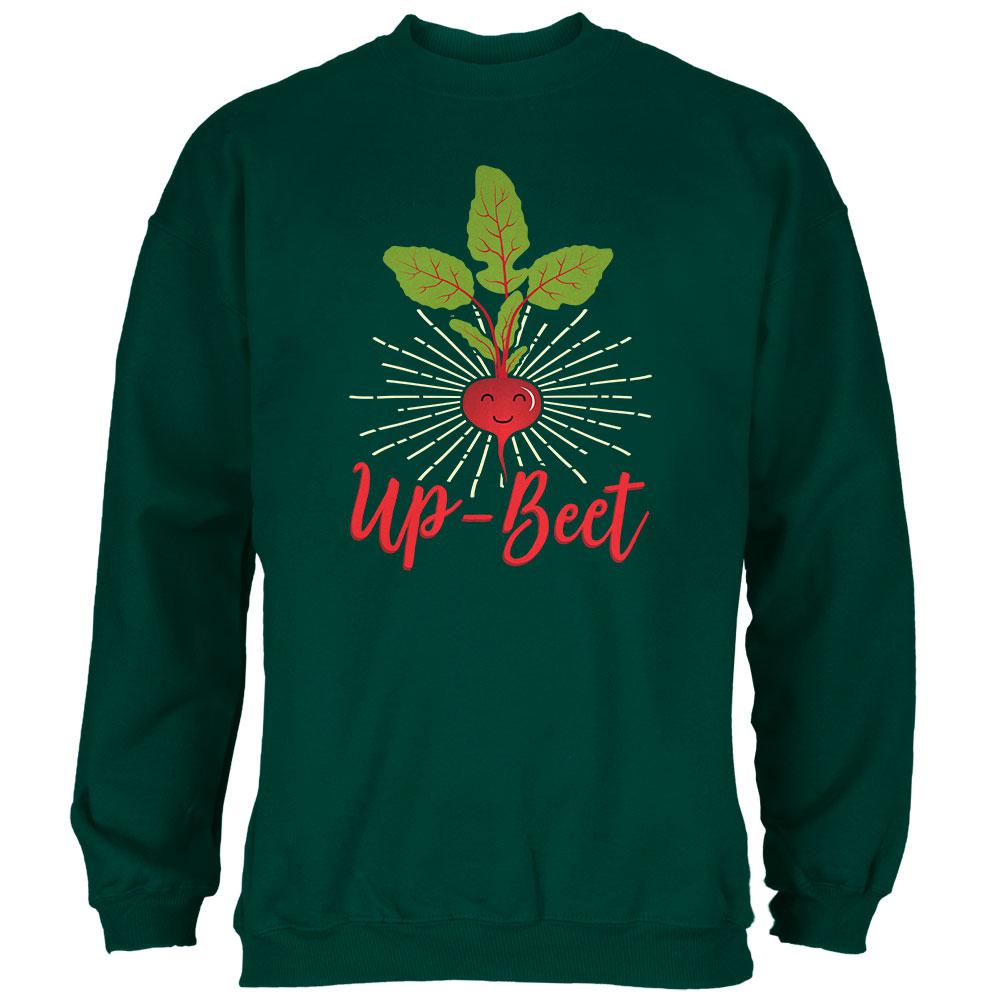 Vegetable Beet Upbeat Up-Beet Mens Sweatshirt Men's Sweatshirts Old Glory 2XL Forest Green 