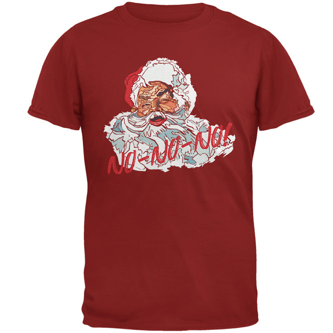 Christmas Santa Claus No No No Funny Mens T Shirt Men's T-Shirts Old Glory 2XL Red 