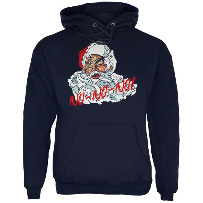 Christmas Santa Claus No No No Funny Mens Hoodie Men's Hoodies Old Glory 2XL Navy 