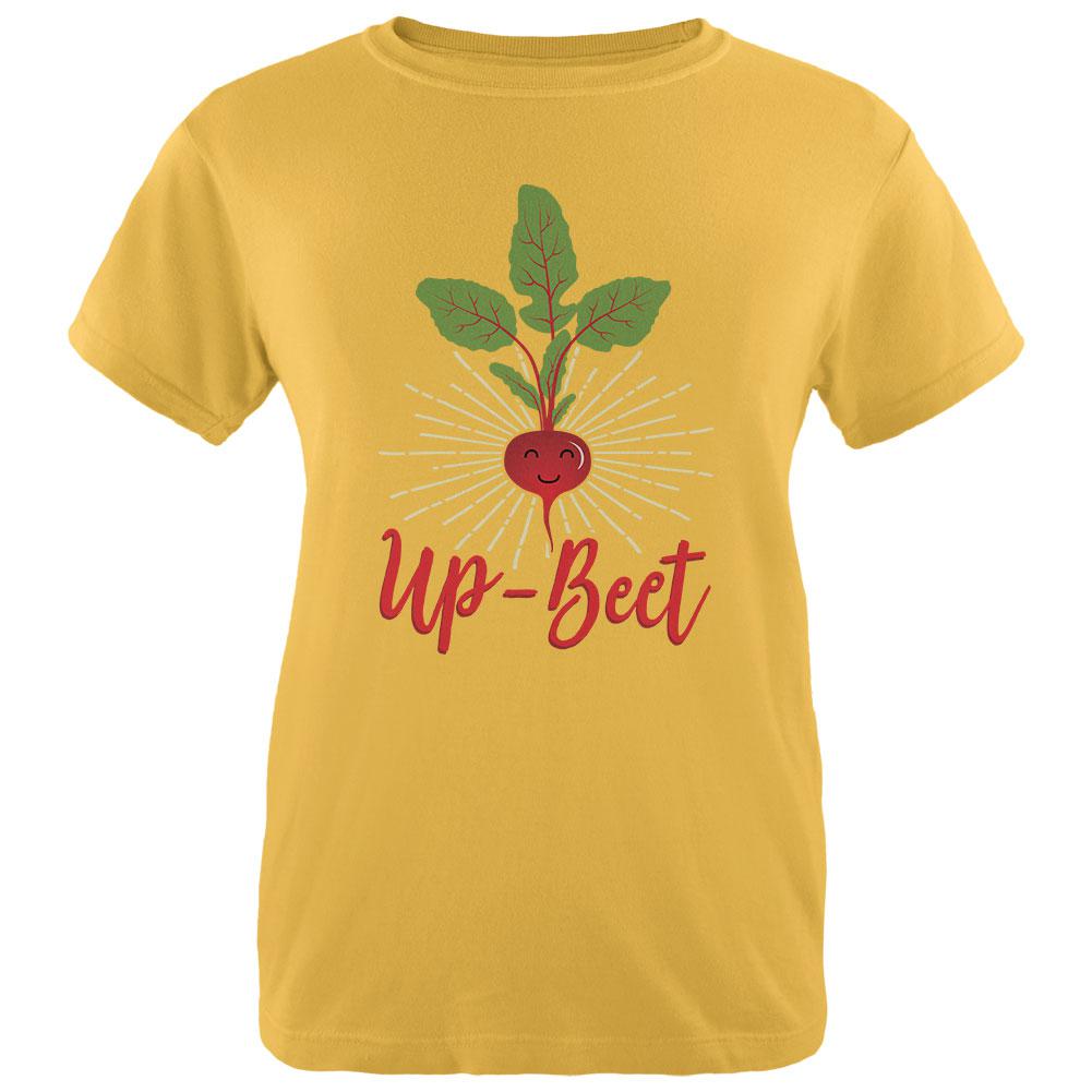 Vegetable Beet Upbeat Up-Beet Womens T Shirt Women's T-Shirts Old Glory LG Yellow 