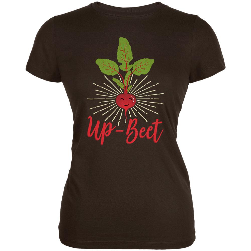 Vegetable Beet Upbeat Up-Beet Juniors Soft T Shirt Juniors T-Shirts Old Glory 2XL Brown 