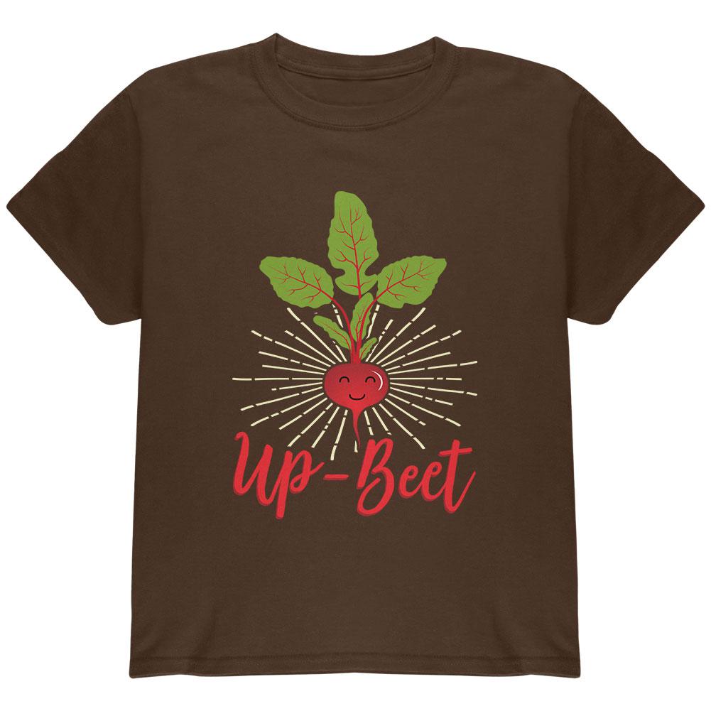 Vegetable Beet Upbeat Up-Beet Youth T Shirt Youth T-Shirts Old Glory LG Brown 