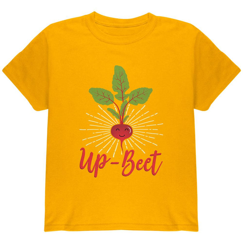 Vegetable Beet Upbeat Up-Beet Youth T Shirt Youth T-Shirts Old Glory LG Gold 