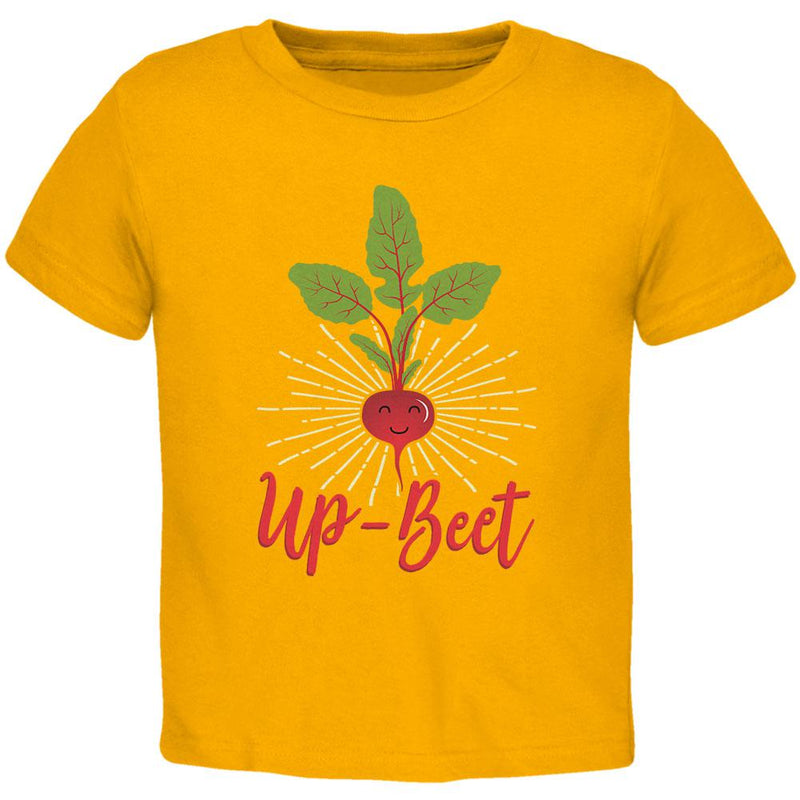 Vegetable Beet Upbeat Up-Beet Toddler T Shirt Toddler T-Shirts Old Glory 2T Gold 