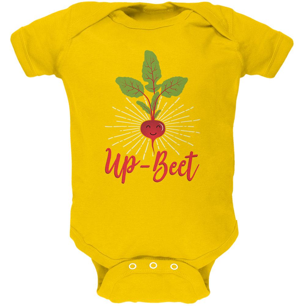 Vegetable Beet Upbeat Up-Beet Soft Baby One Piece Baby One Piece Old Glory 0-3M Yellow 