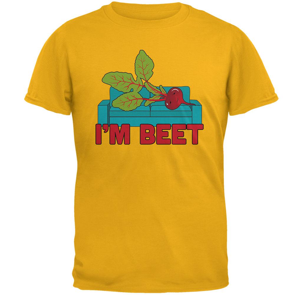 Vegetable I'm Beet Beat Mens T Shirt Men's T-Shirts Old Glory 2XL Gold 