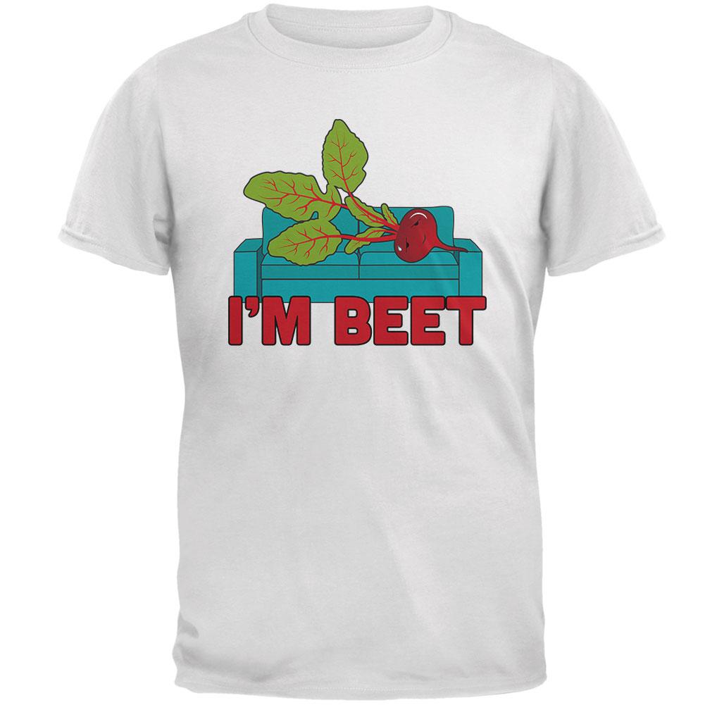 Vegetable I'm Beet Beat Mens Soft T Shirt Men's T-Shirts Old Glory 2XL White 