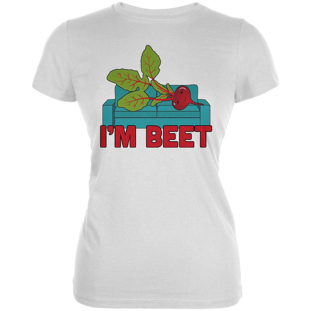 Vegetable I'm Beet Beat Juniors Soft T Shirt Juniors T-Shirts Old Glory 2XL White 