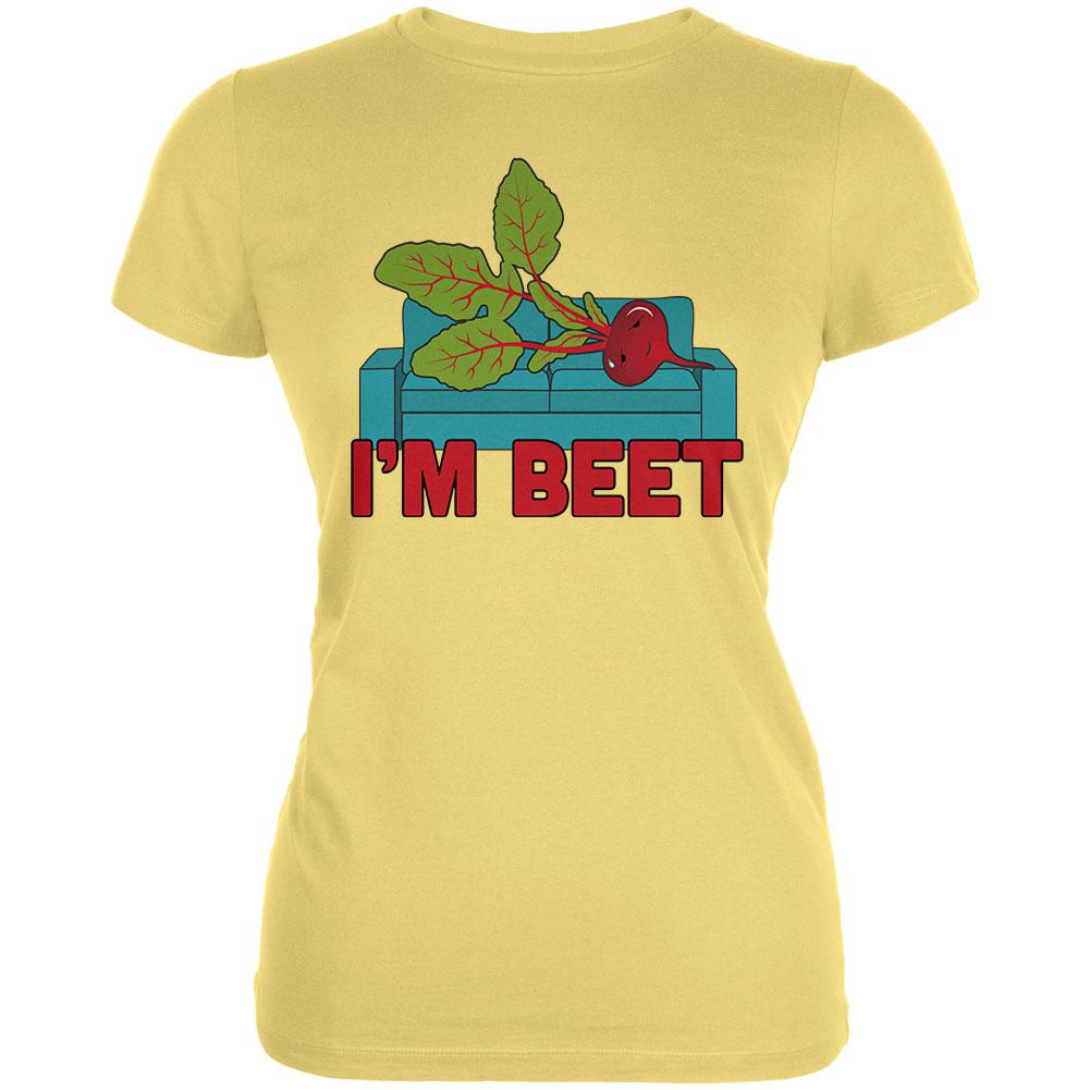 Vegetable I'm Beet Beat Juniors Soft T Shirt Juniors T-Shirts Old Glory LG Yellow 