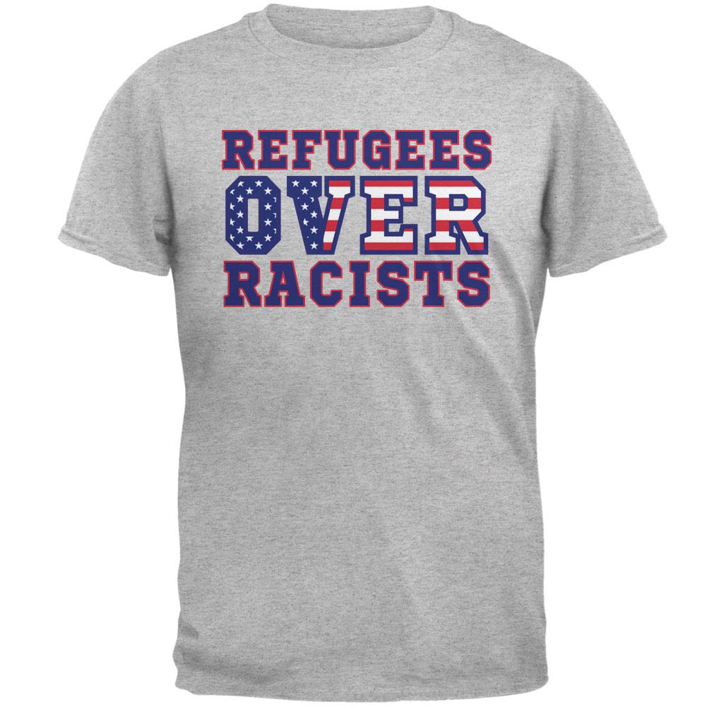 Activist Refugees Over Racists America Mens T Shirt Men's T-Shirts Old Glory 2XL Heather 