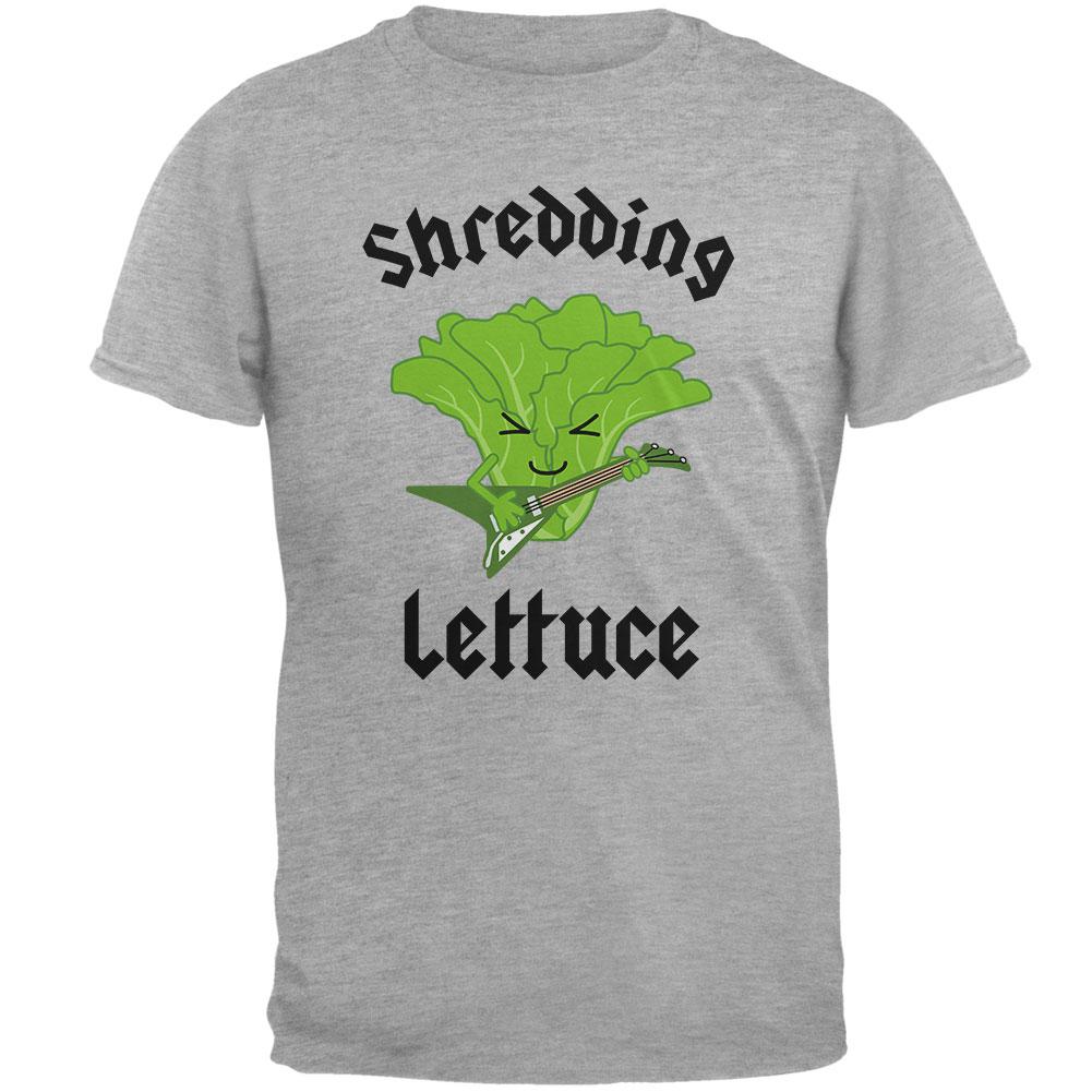 Vegetable Lettuce Shredding Heavy Metal Guitar Funny Mens Soft T Shirt Men's T-Shirts Old Glory 2XL Heather 