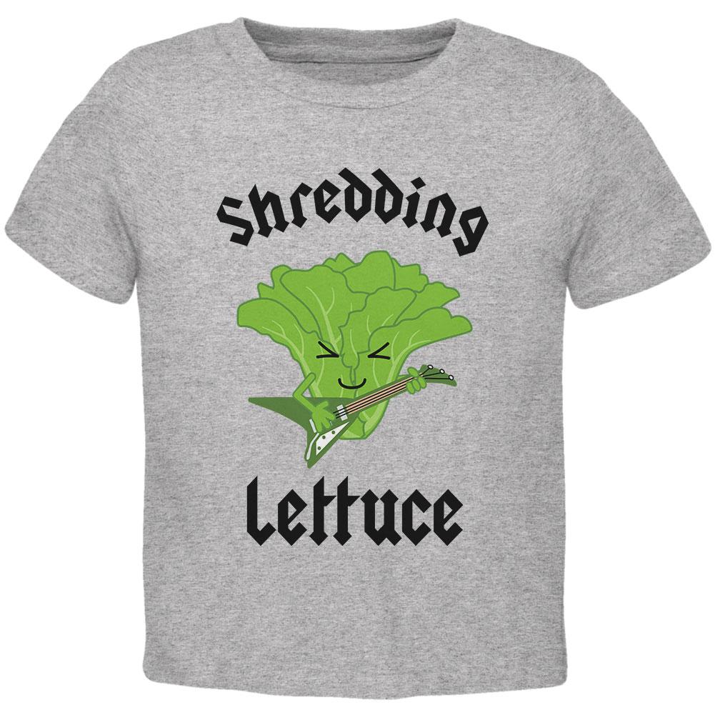 Vegetable Lettuce Shredding Heavy Metal Guitar Funny Toddler T Shirt Toddler T-Shirts Old Glory 2T Heather 