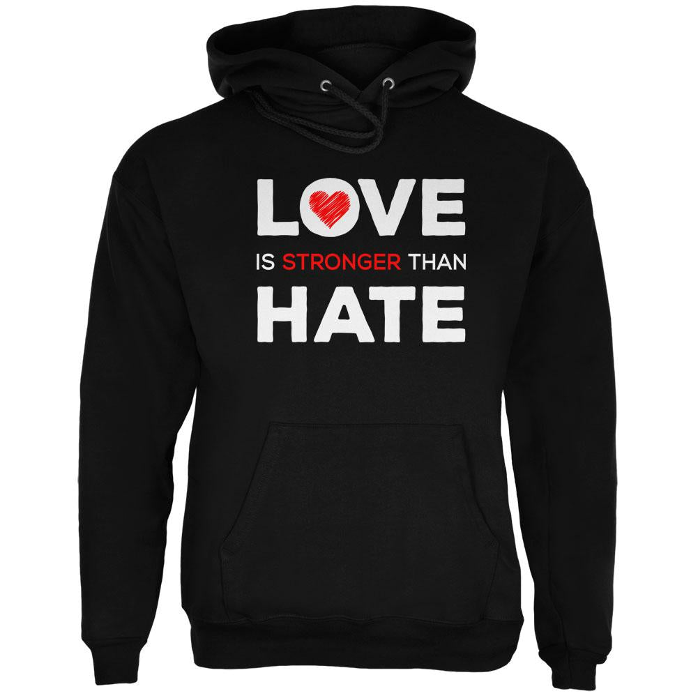 Activist Love is Stronger Than Hate World Peace Equality Mens Hoodie Men's Hoodies Old Glory 2XL Black 