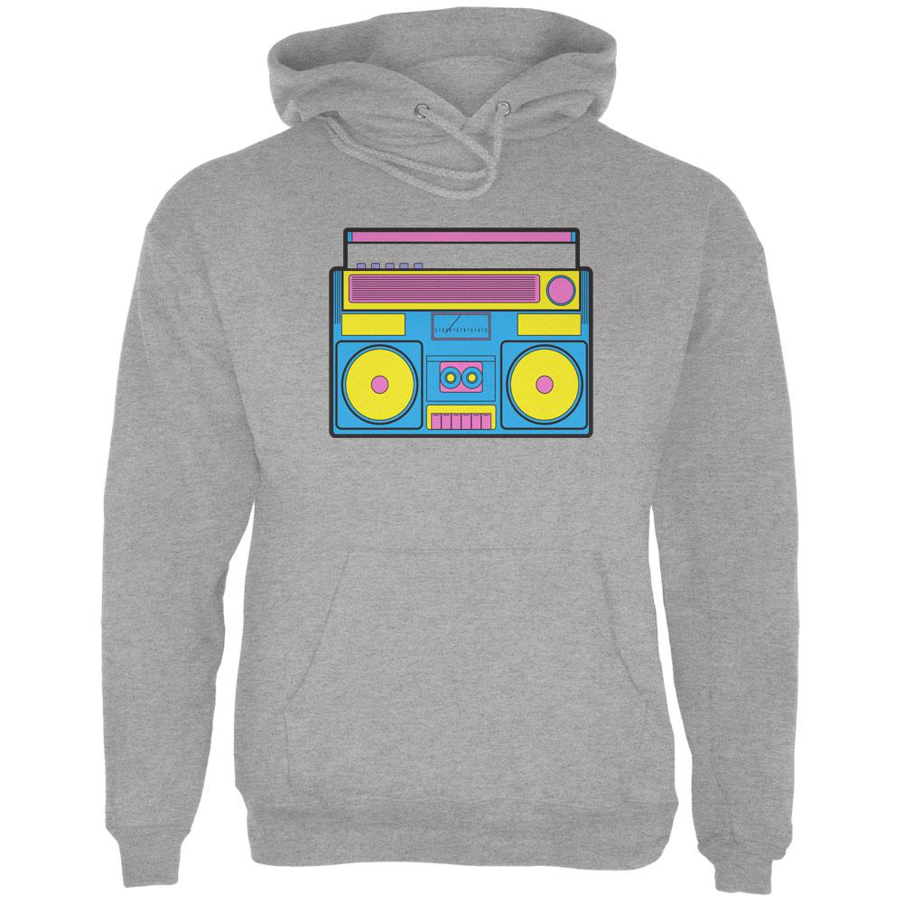 Blue Retro Boombox Stereo Mens Hoodie Men's Hoodies Old Glory 2XL Storm Grey 