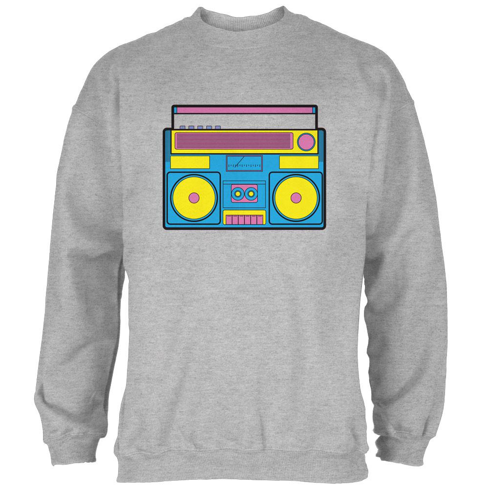 Blue Retro Boombox Stereo Mens Sweatshirt Men's Sweatshirts Old Glory 2XL Heather 