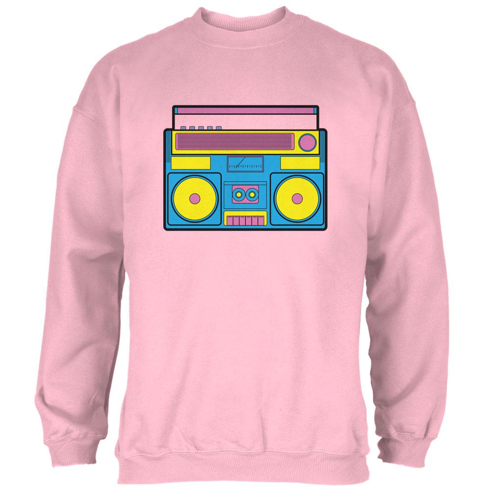 Blue Retro Boombox Stereo Mens Sweatshirt Men's Sweatshirts Old Glory 2XL Light Pink 