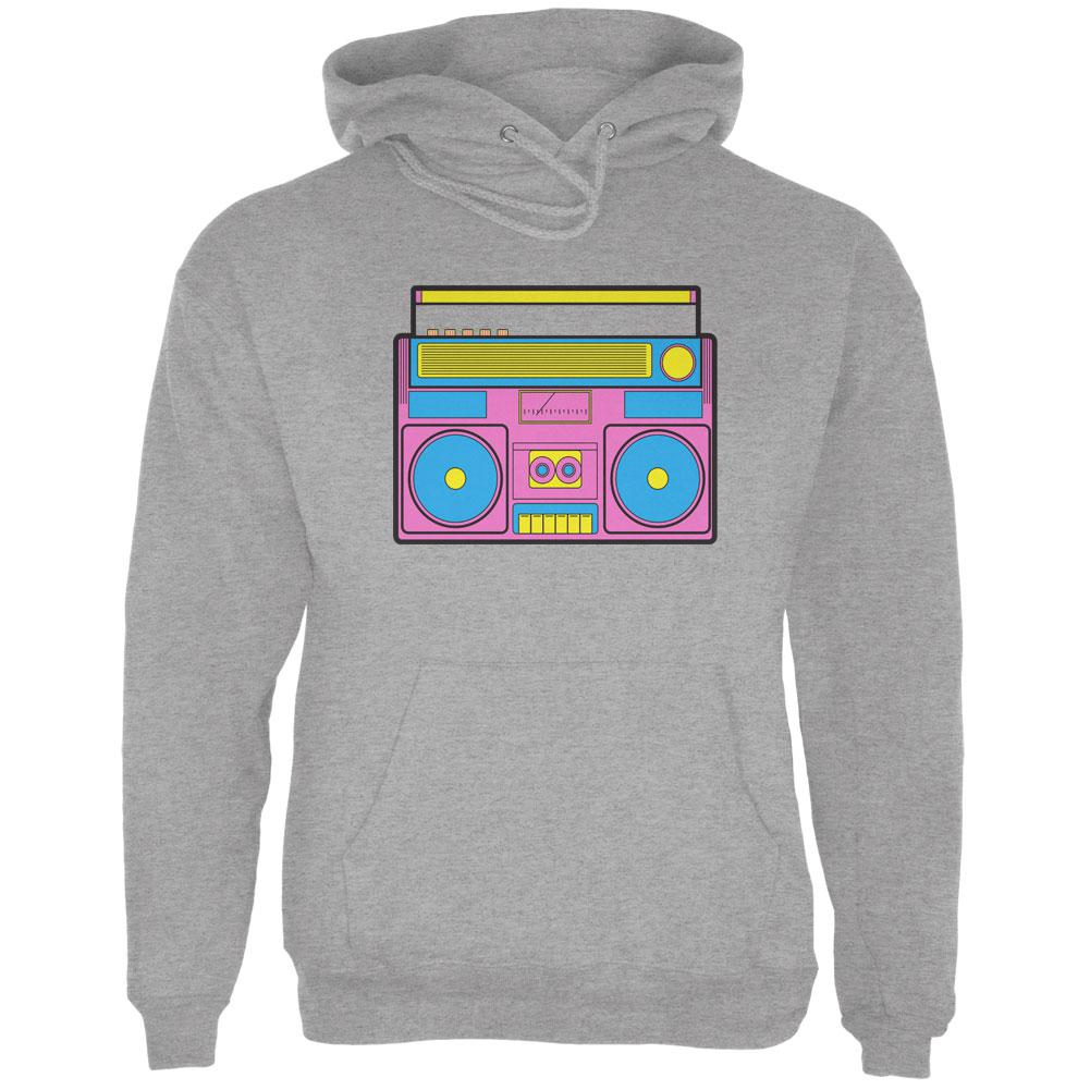 Pink Retro Boombox Stereo Mens Hoodie Men's Hoodies Old Glory 2XL Storm Grey 