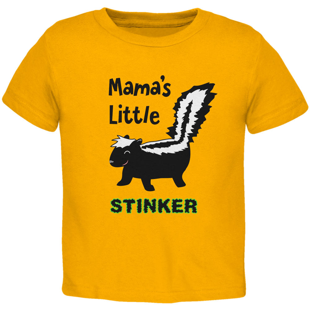 Skunk Mama's Little Stinker Toddler T Shirt Toddler T-Shirts Old Glory 3T Gold 