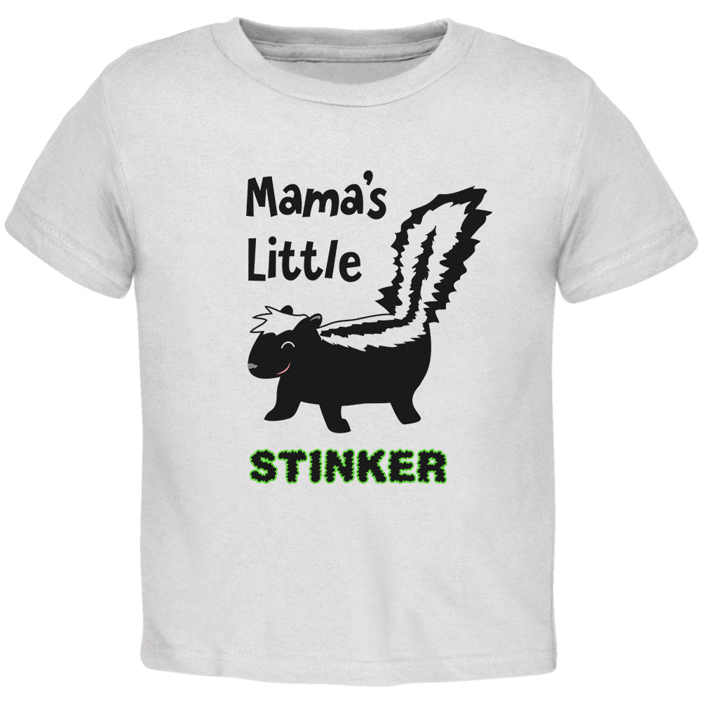 Skunk Mama's Little Stinker Toddler T Shirt Toddler T-Shirts Old Glory 2T White 