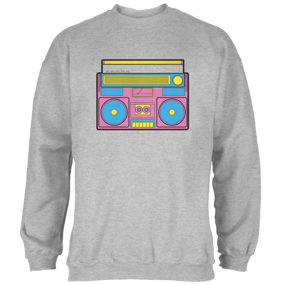 Pink Retro Boombox Stereo Mens Sweatshirt Men's Sweatshirts Old Glory 2XL Heather 