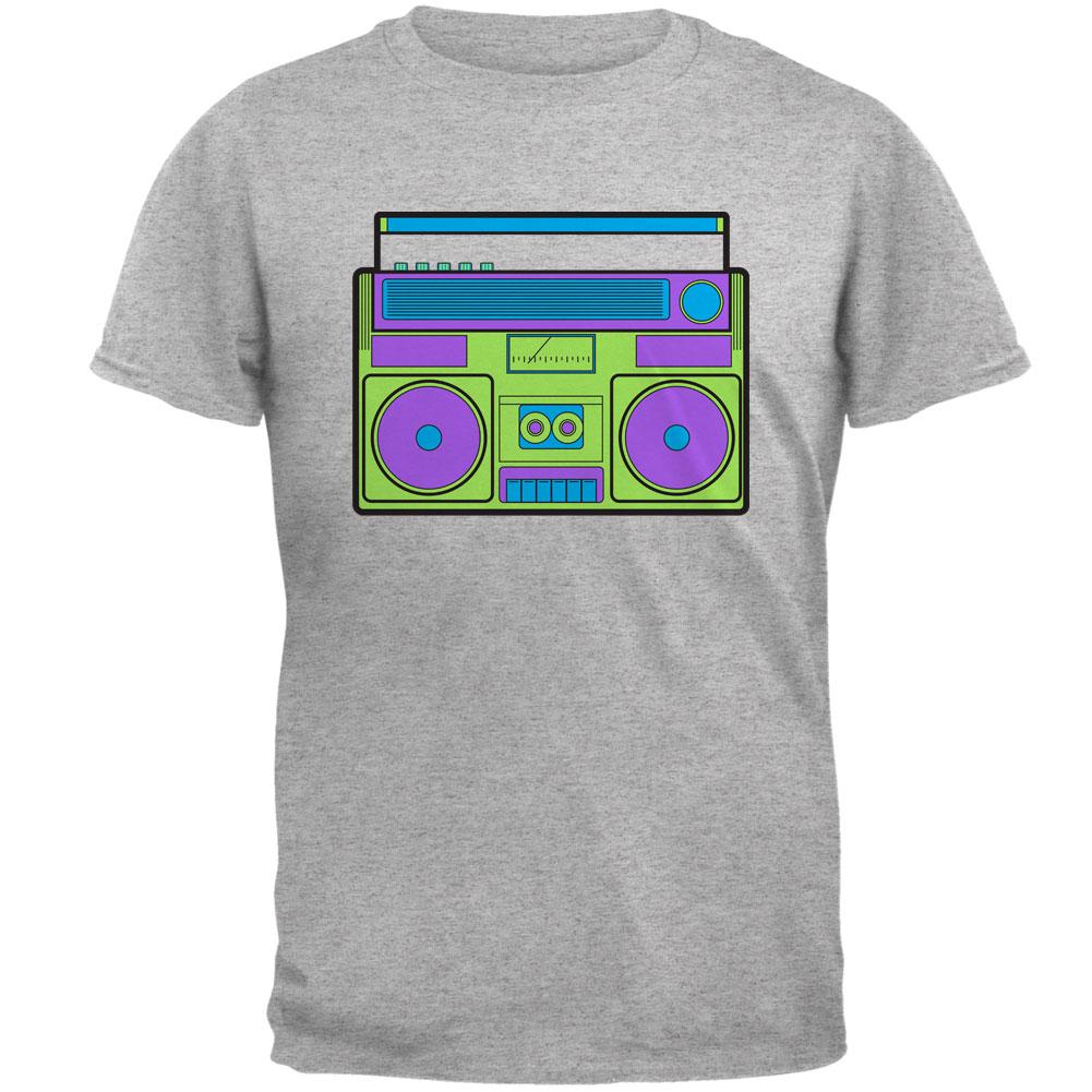 Green Retro Boombox Stereo Mens T Shirt Men's T-Shirts Old Glory 2XL Heather 