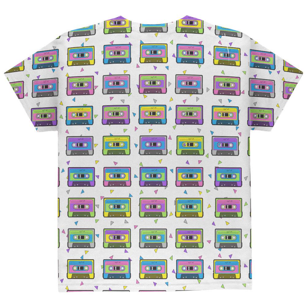 Retro Cassette Tape Pattern All Over Youth T Shirt Youth T-Shirts Old Glory   