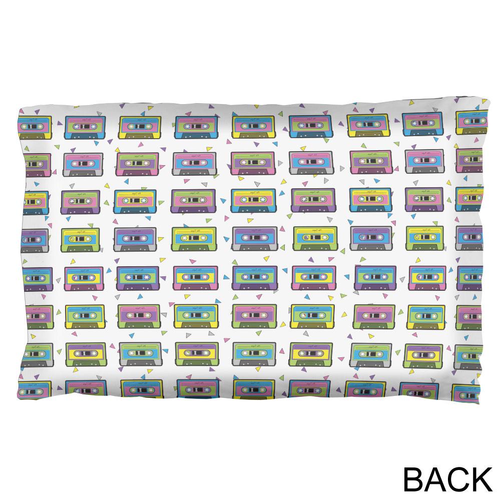 Retro Cassette Tape Pattern Pillow Case Set of 2 Pillowcases Old Glory   