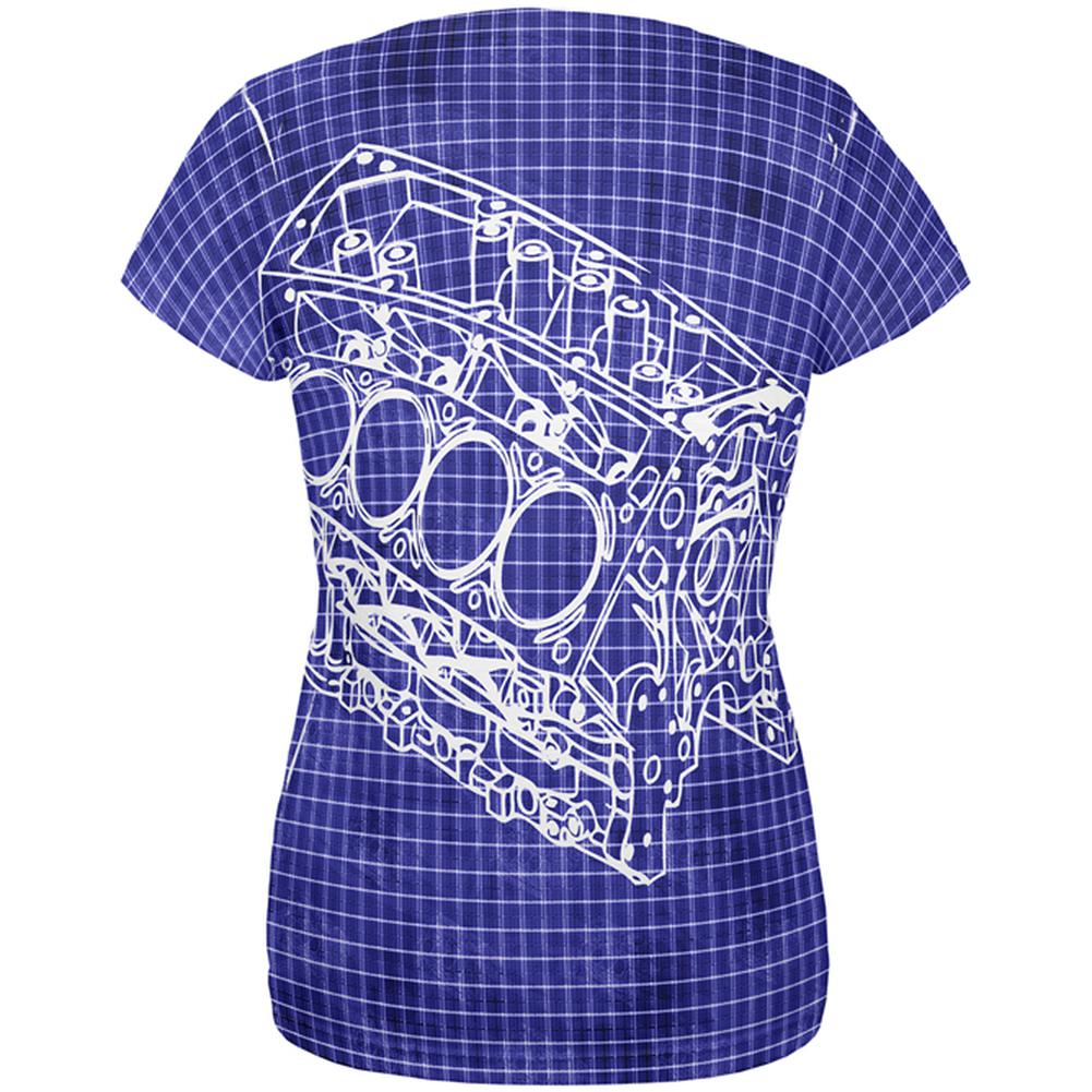 Mechanic Still Playing With Blocks All Over Womens T Shirt Women's T-Shirts Old Glory   