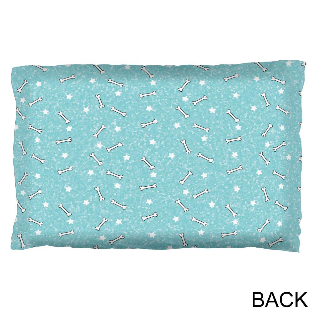 Bones and Stars Glitter Pattern Pillow Case Set of 2 Pillowcases Old Glory   