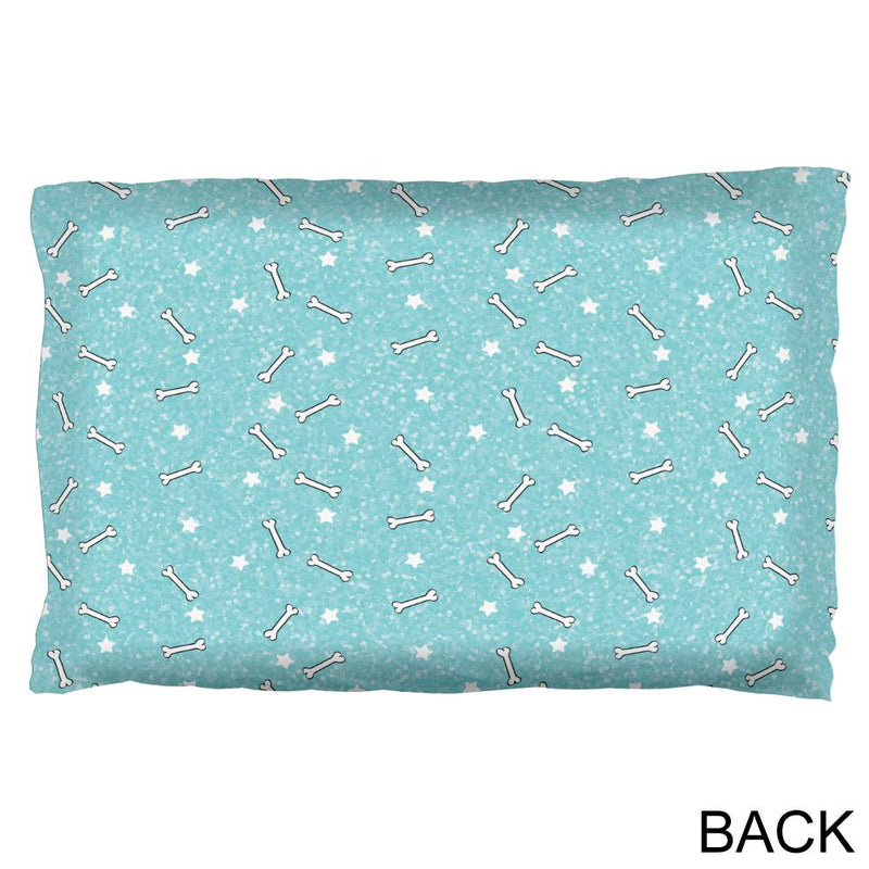 Bones and Stars Glitter Pattern Pillow Case Set of 2 Pillowcases Old Glory   