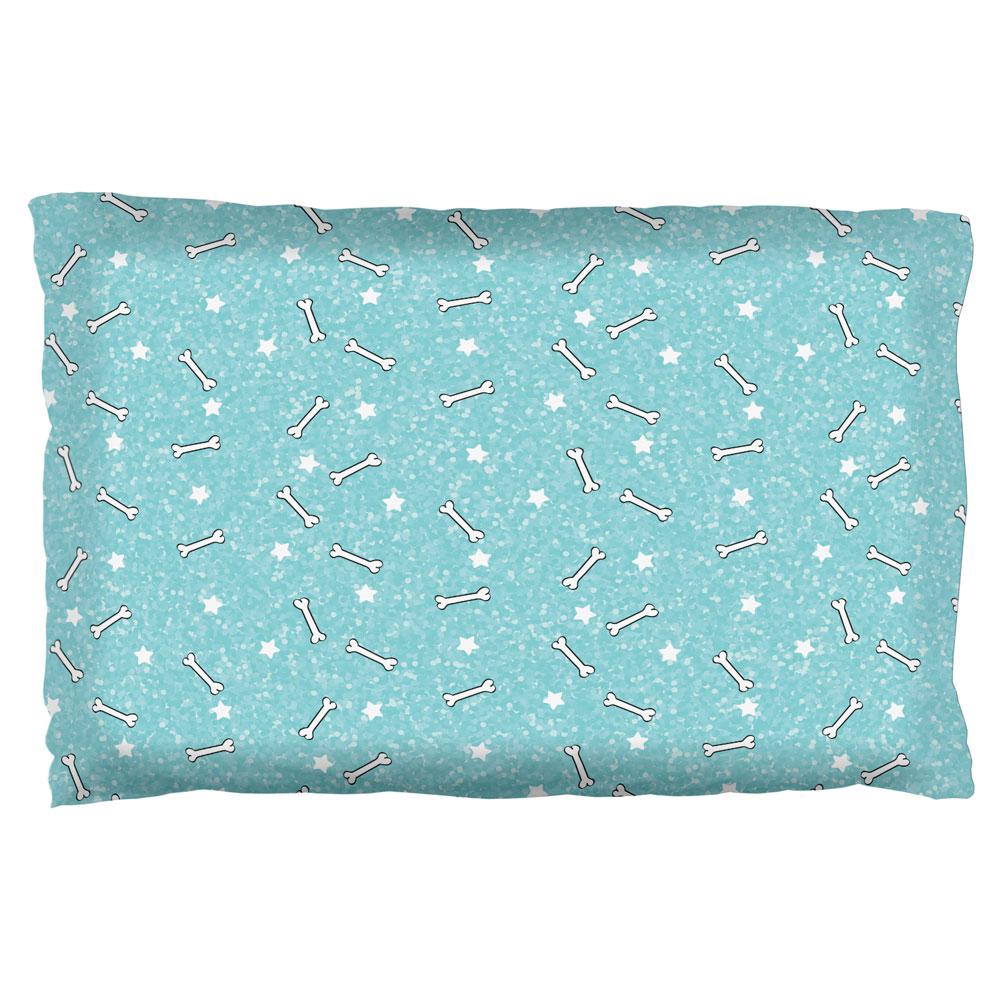 Bones and Stars Glitter Pattern Pillow Case Set of 2 Pillowcases Old Glory OS Multi 