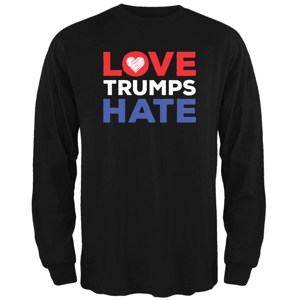 Activist Love Trumps Hate Mens Long Sleeve T Shirt Men's Long Sleeves Old Glory 2XL Black 