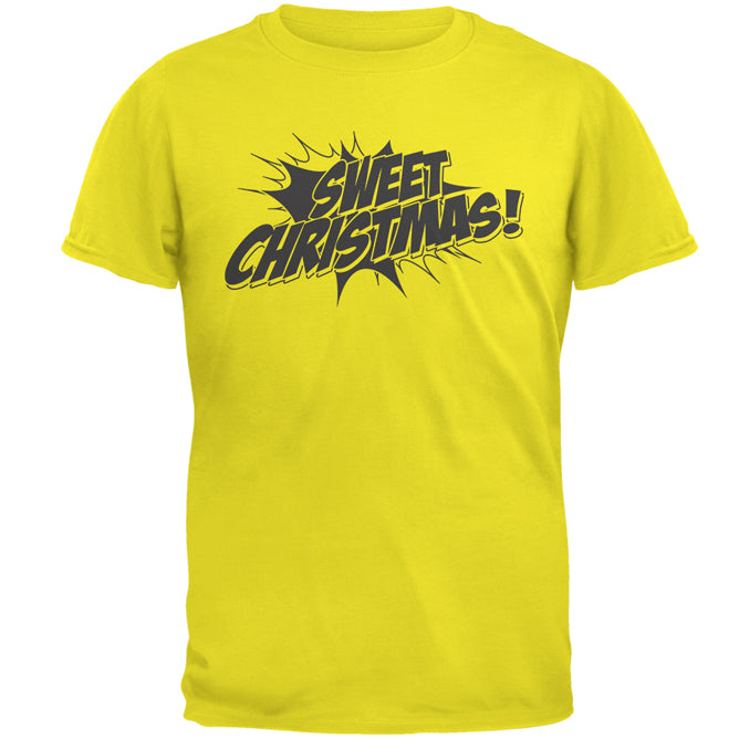 Sweet Christmas Comic Book Word Balloon Mens T Shirt Men's T-Shirts Old Glory 2XL Yellow 