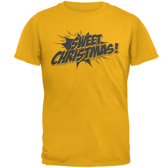 Sweet Christmas Comic Book Word Balloon Mens T Shirt Men's T-Shirts Old Glory 2XL Gold 